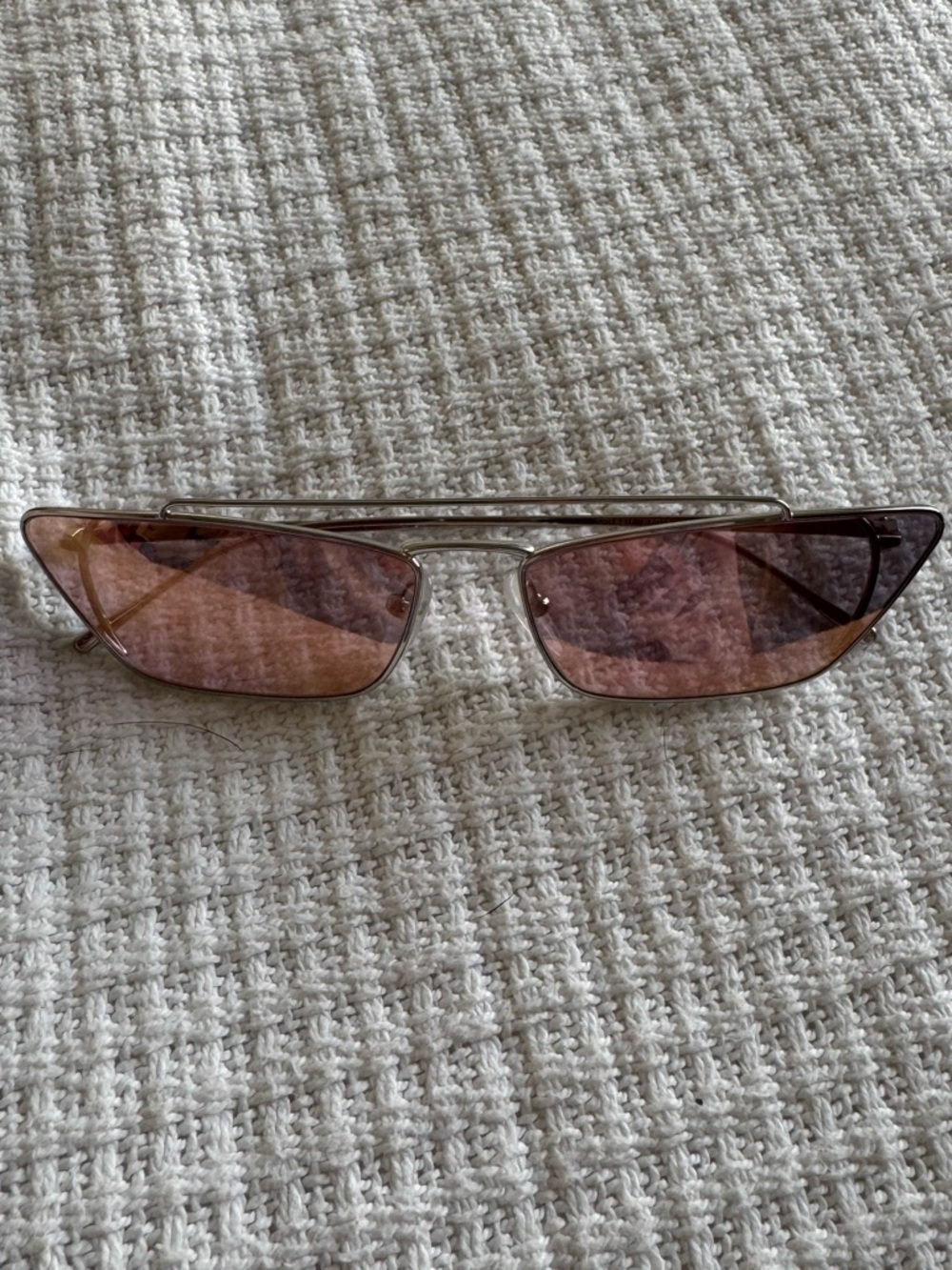 Prada Pink Tinted Narrow Cat-Eye Sunglasses - Women Accessories